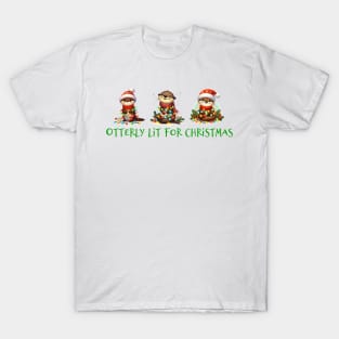 Otterly Lit for Christmas T-Shirt